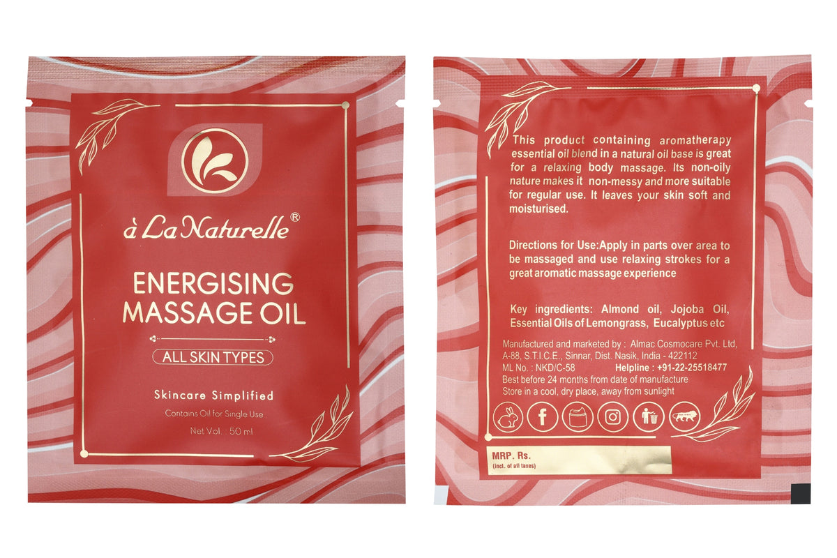 Energising Massage Oil (Set of 3 sachets)